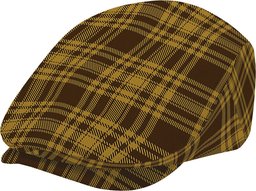 ScotsTee Shop Scottish Yellow Pencil Jeff Cap Tartan Flat Cap