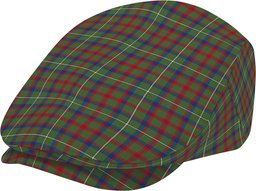 ScotsTee Shop Scottish Shaw Green Modern Jeff Cap Tartan Flat Cap