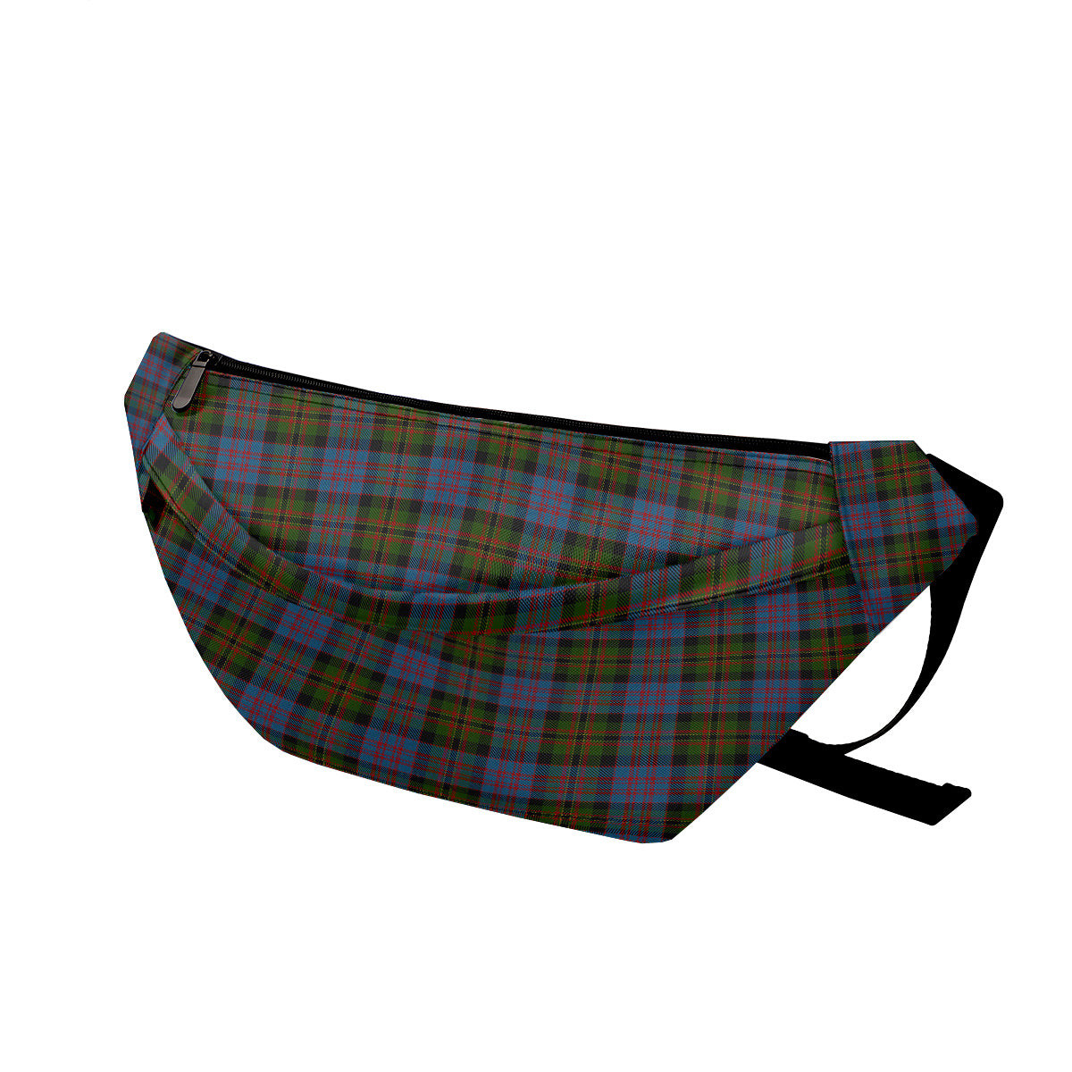 ScotsTee Shop Scottish Bowie Black Clan Tartan Fanny Pack Plaid Waist Bag