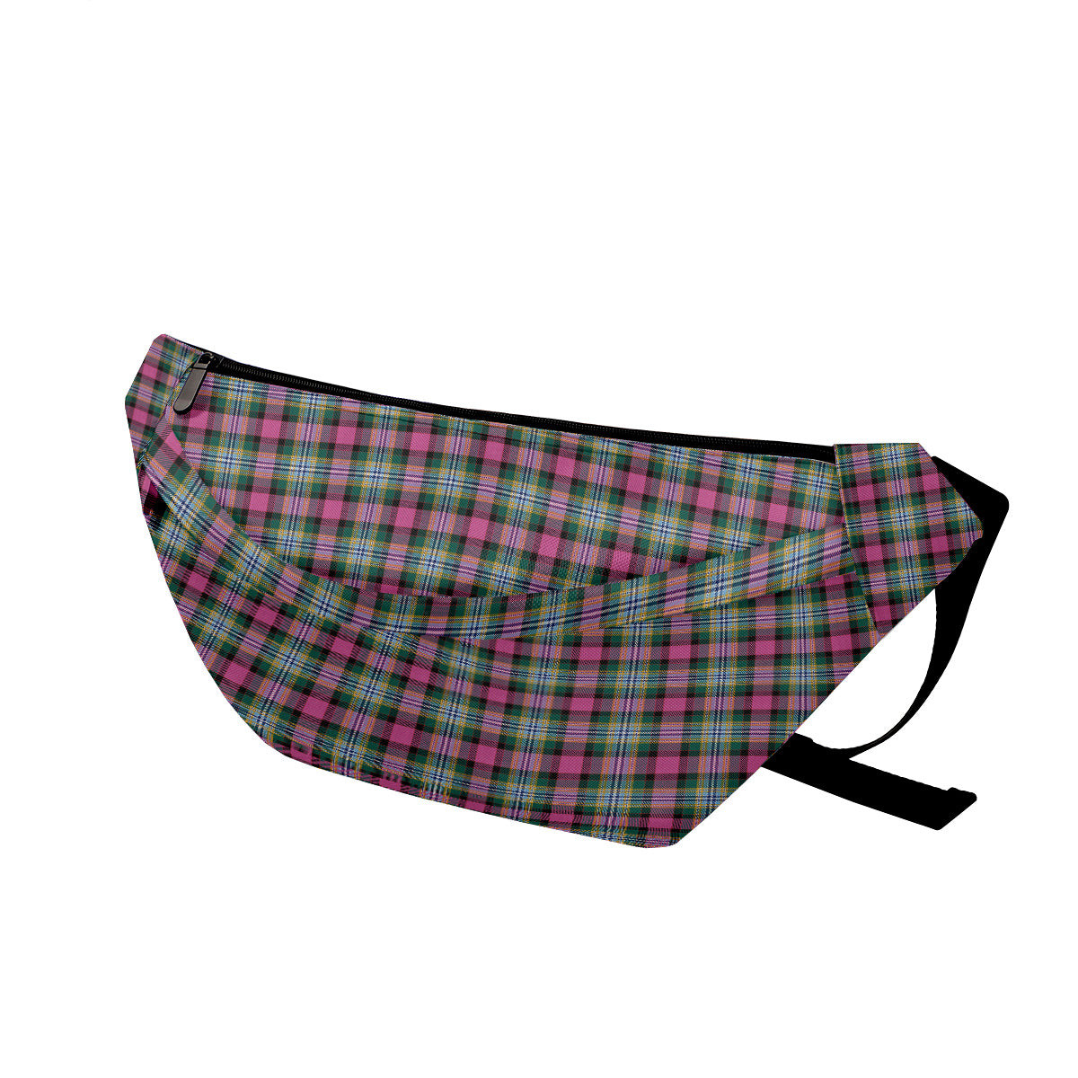 ScotsTee Shop Scottish Dundee Pink Variation Modern Clan Clan Tartan Fanny Pack Plaid Waist Bag