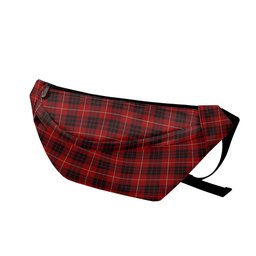 ScotsTee Shop Scottish Munro Black and Red Clan Tartan Fanny Pack Plaid Waist Bag