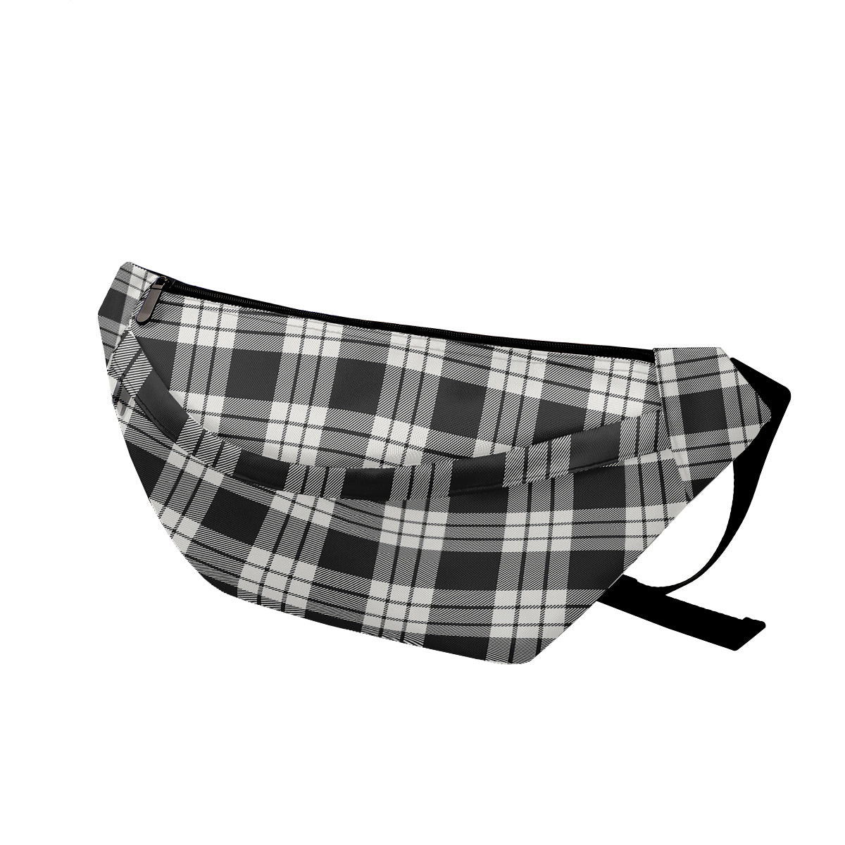 ScotsTee Shop Scottish McFarland Black White Clan Tartan Fanny Pack Plaid Waist Bag