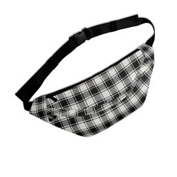 ScotsTee Shop Scottish McFie Black & White Ancient Clan Tartan Fanny Pack Plaid Waist Bag