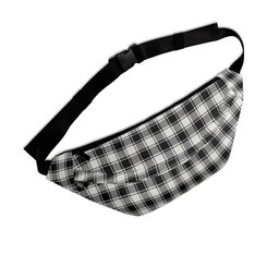 ScotsTee Shop Scottish McPhee B&W Modern Clan Tartan Fanny Pack Plaid Waist Bag