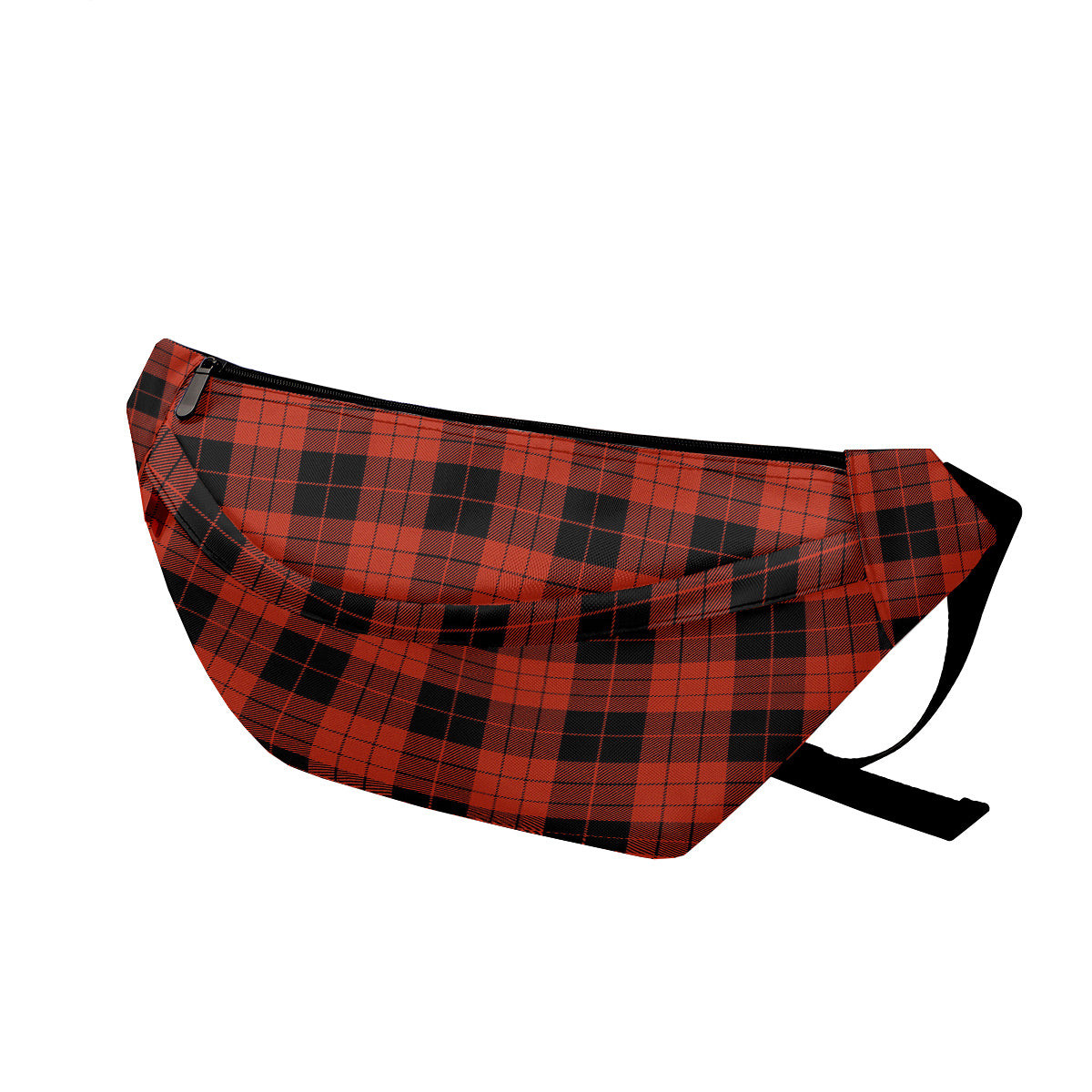 ScotsTee Shop Scottish MacLeod Black and Red Ancient Clan Tartan Fanny Pack Plaid Waist Bag