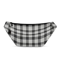ScotsTee Shop Scottish McFarlane Black White Clan Tartan Fanny Pack Plaid Waist Bag