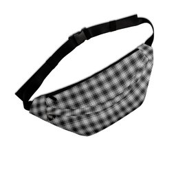 ScotsTee Shop Scottish MacPhee Black and White Clan Tartan Fanny Pack Plaid Waist Bag