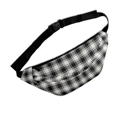 ScotsTee Shop Scottish MacFie Black & White Modern Clan Tartan Fanny Pack Plaid Waist Bag