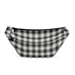 ScotsTee Shop Scottish McFie Black & White Modern Clan Tartan Fanny Pack Plaid Waist Bag