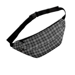 ScotsTee Shop Scottish McLean Black and White Clan Tartan Fanny Pack Plaid Waist Bag