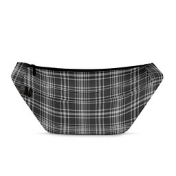 ScotsTee Shop Scottish MacLean Black and White Clan Tartan Fanny Pack Plaid Waist Bag