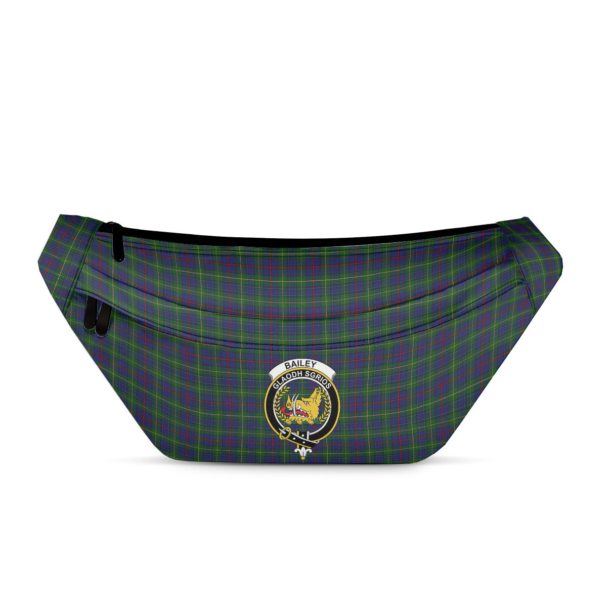 ScotsTee Shop Scottish Bailey, The House of Clan Crest Tartan Fanny Pack Plaid Waist Bag