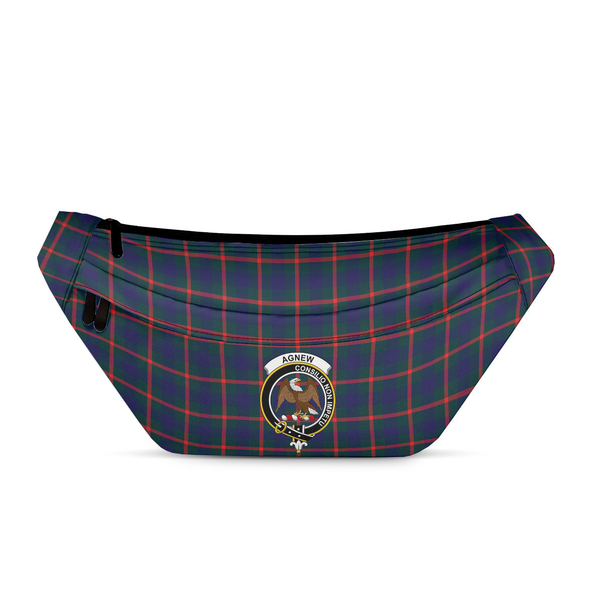 ScotsTee Shop Scottish Agnew Modern Clan Crest Tartan Fanny Pack Plaid Waist Bag