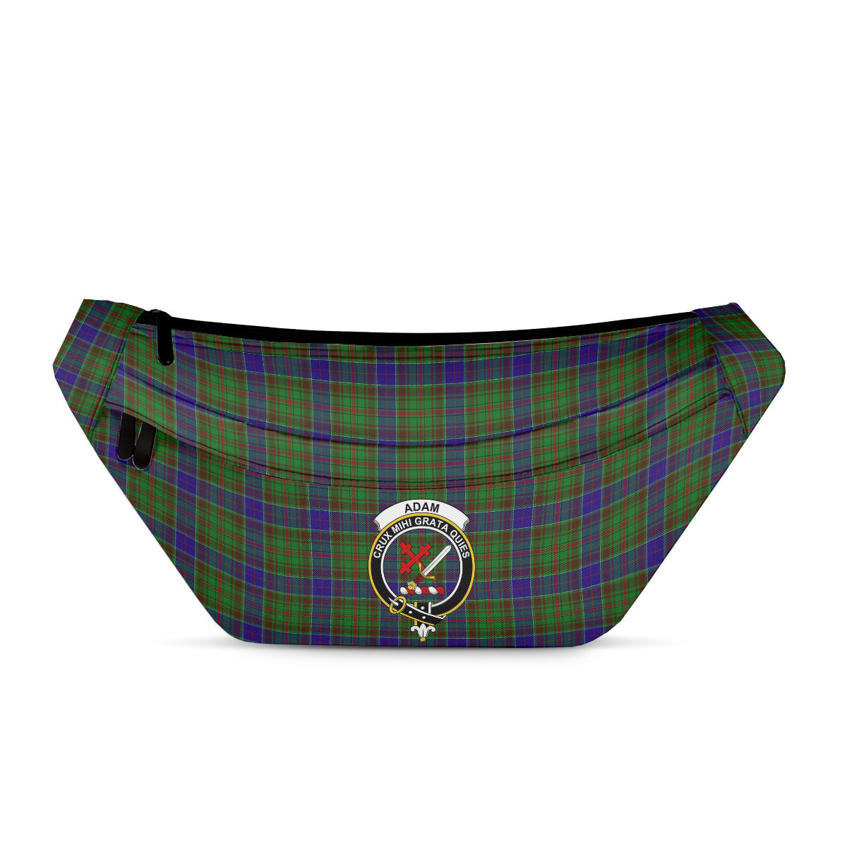 ScotsTee Shop Scottish Adam Clan Crest Tartan Fanny Pack Plaid Waist Bag