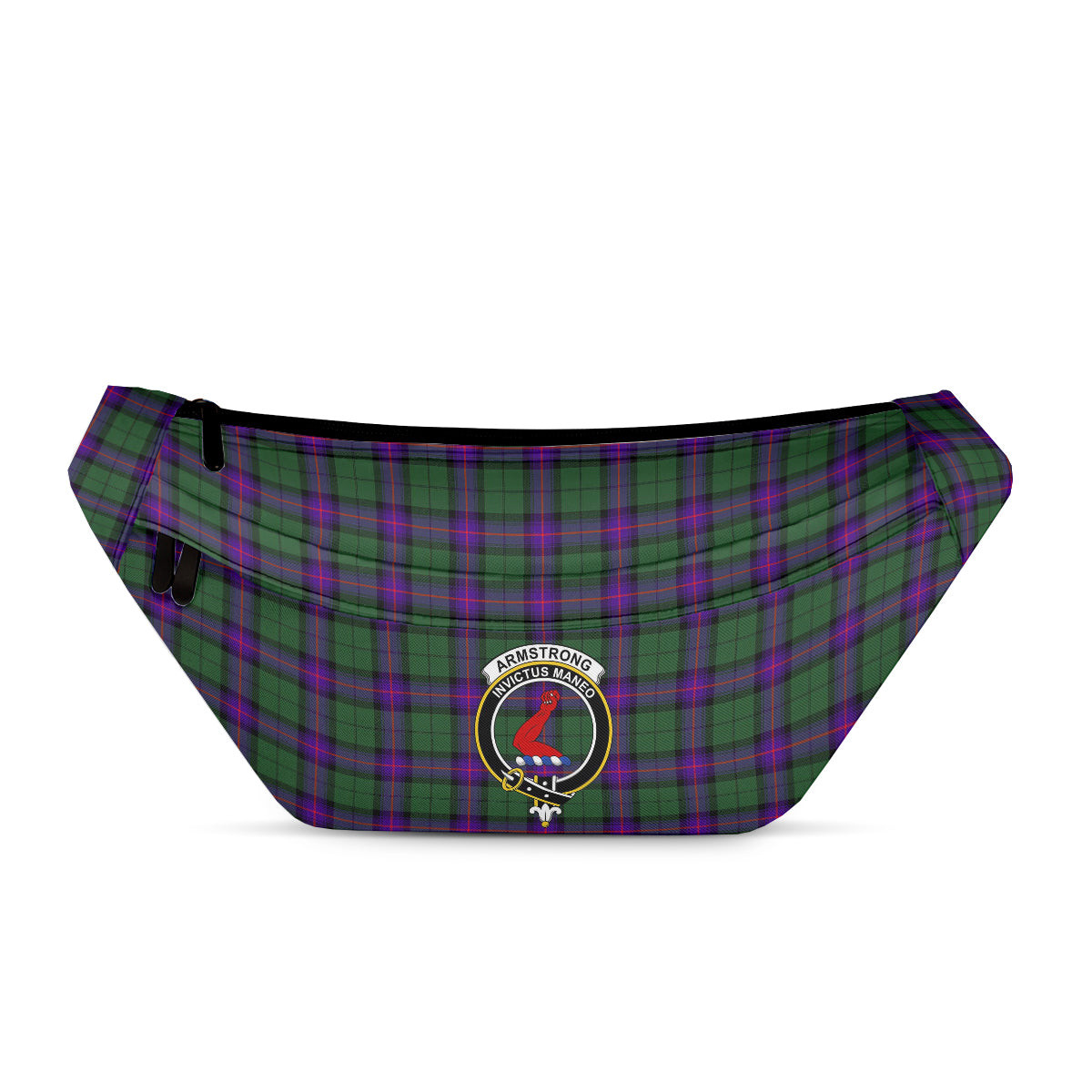 ScotsTee Shop Scottish Armstrong Modern Clan Crest Tartan Fanny Pack Plaid Waist Bag