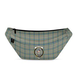 ScotsTee Shop Scottish Balfour Blue Clan Crest Tartan Fanny Pack Plaid Waist Bag