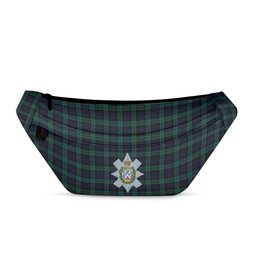 ScotsTee Shop Scottish Black Watch Modern Clan Crest Tartan Fanny Pack Plaid Waist Bag