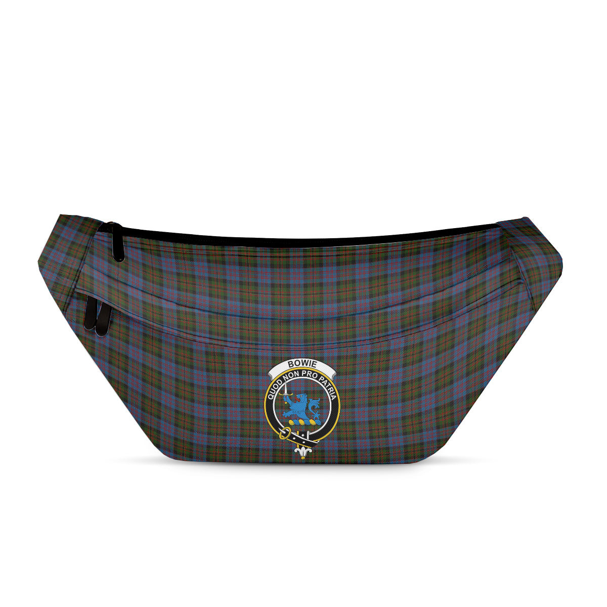 ScotsTee Shop Scottish Bowie Clan Crest Tartan Fanny Pack Plaid Waist Bag