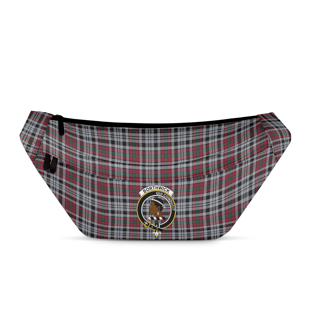 ScotsTee Shop Scottish Borthwick Dress Modern Clan Crest Tartan Fanny Pack Plaid Waist Bag