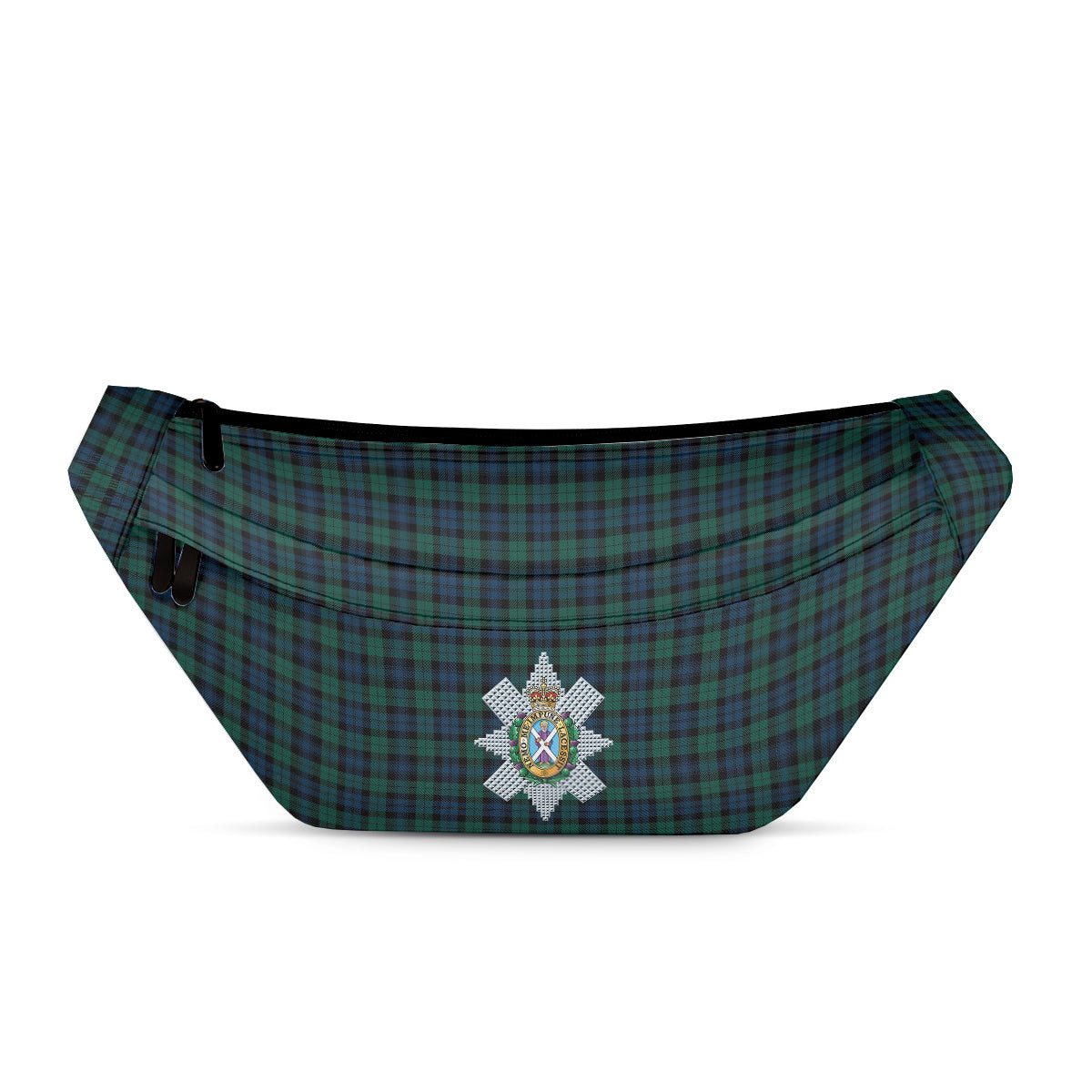 ScotsTee Shop Scottish Black Watch #3 Modern Clan Crest Tartan Fanny Pack Plaid Waist Bag