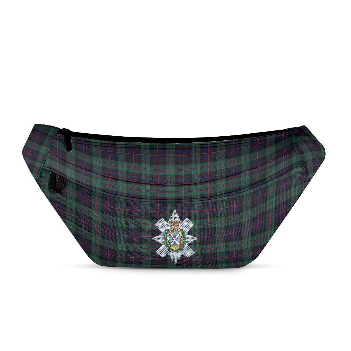 ScotsTee Shop Scottish Black Watch Coarse Kilt Modern Clan Crest Tartan Fanny Pack Plaid Waist Bag