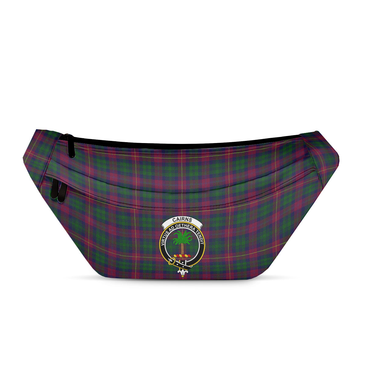 ScotsTee Shop Scottish Cairns of Finavon Clan Crest Tartan Fanny Pack Plaid Waist Bag