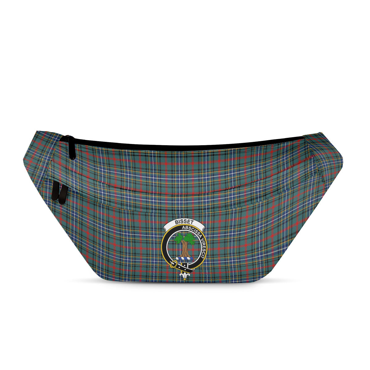 ScotsTee Shop Scottish Bisset Modern Clan Crest Tartan Fanny Pack Plaid Waist Bag