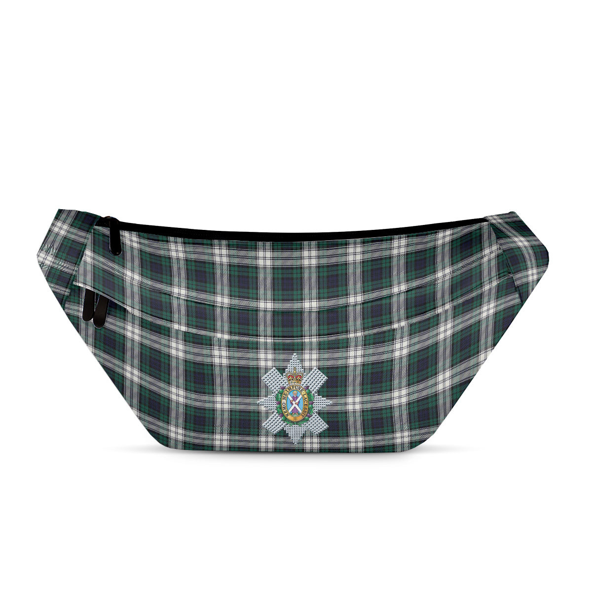 ScotsTee Shop Scottish Black Watch Dress Modern Clan Crest Tartan Fanny Pack Plaid Waist Bag