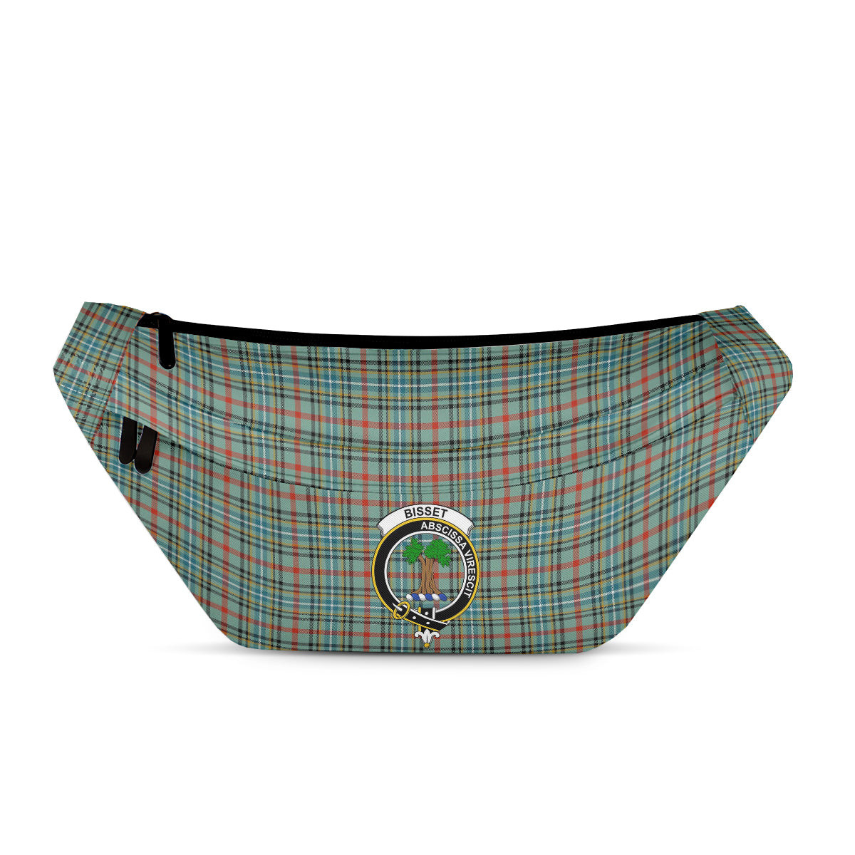 ScotsTee Shop Scottish Bisset Ancient Clan Crest Tartan Fanny Pack Plaid Waist Bag