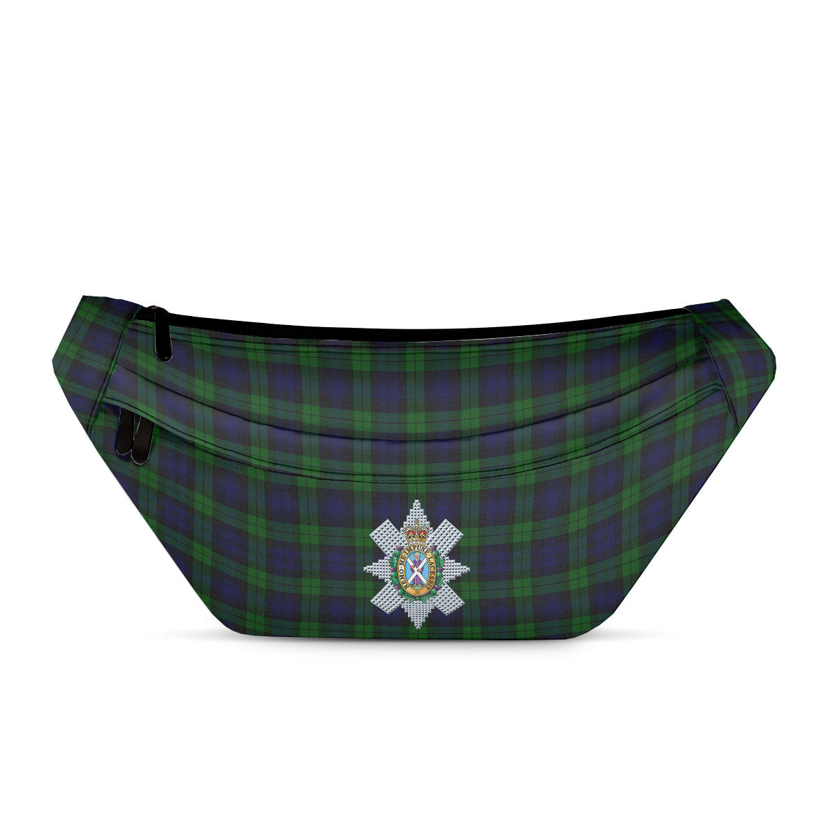 ScotsTee Shop Scottish Black Watch Clan Crest Tartan Fanny Pack Plaid Waist Bag