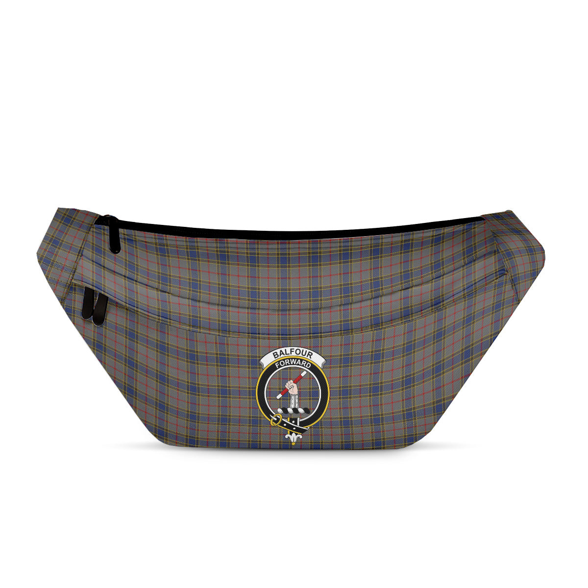 ScotsTee Shop Scottish Balfour Clan Crest Tartan Fanny Pack Plaid Waist Bag