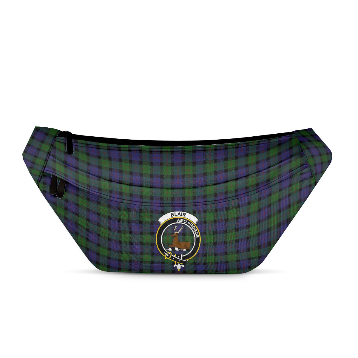 ScotsTee Shop Scottish Blair Clan Crest Tartan Fanny Pack Plaid Waist Bag