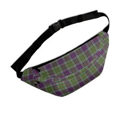 ScotsTee Shop Scottish Bowie Modern Clan Crest Tartan Fanny Pack Plaid Waist Bag