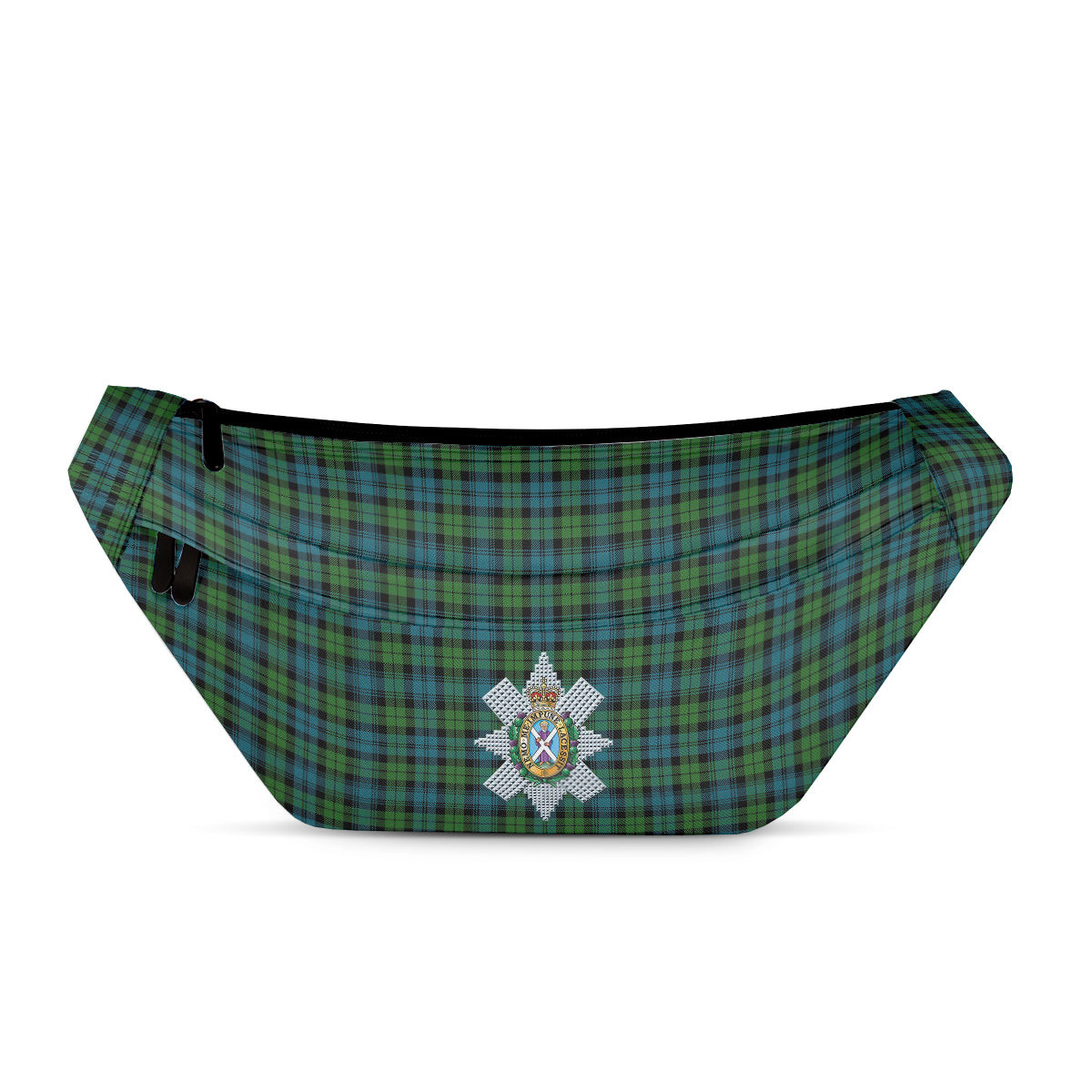 ScotsTee Shop Scottish Black Watch Ancient Clan Crest Tartan Fanny Pack Plaid Waist Bag