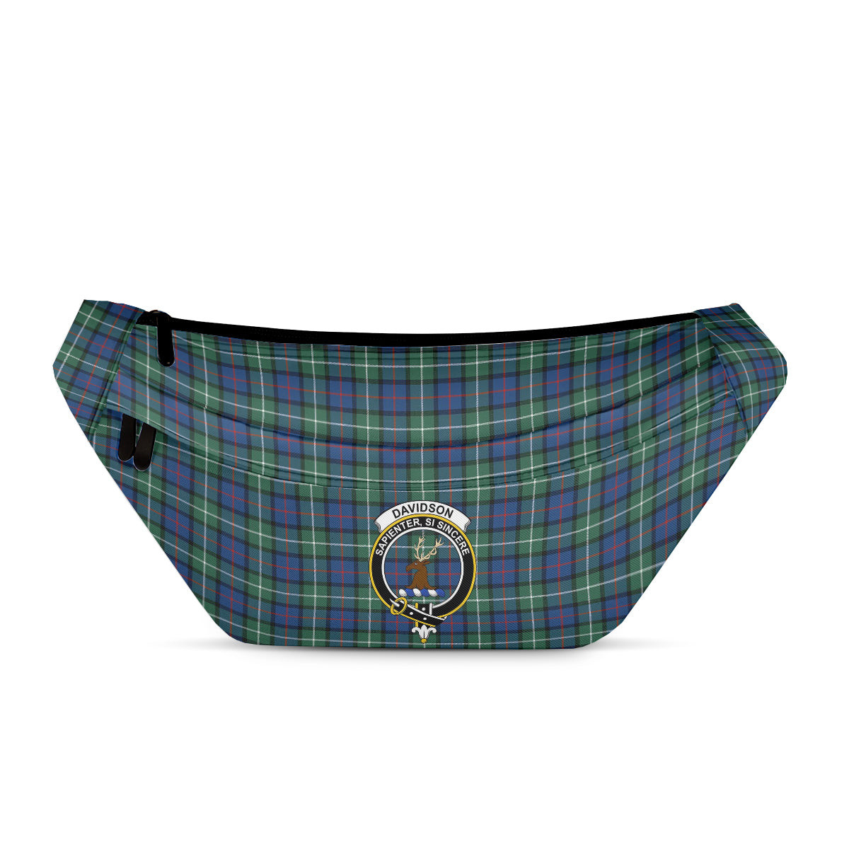 ScotsTee Shop Scottish Davidson of Tulloch SC Clan Crest Tartan Fanny Pack Plaid Waist Bag