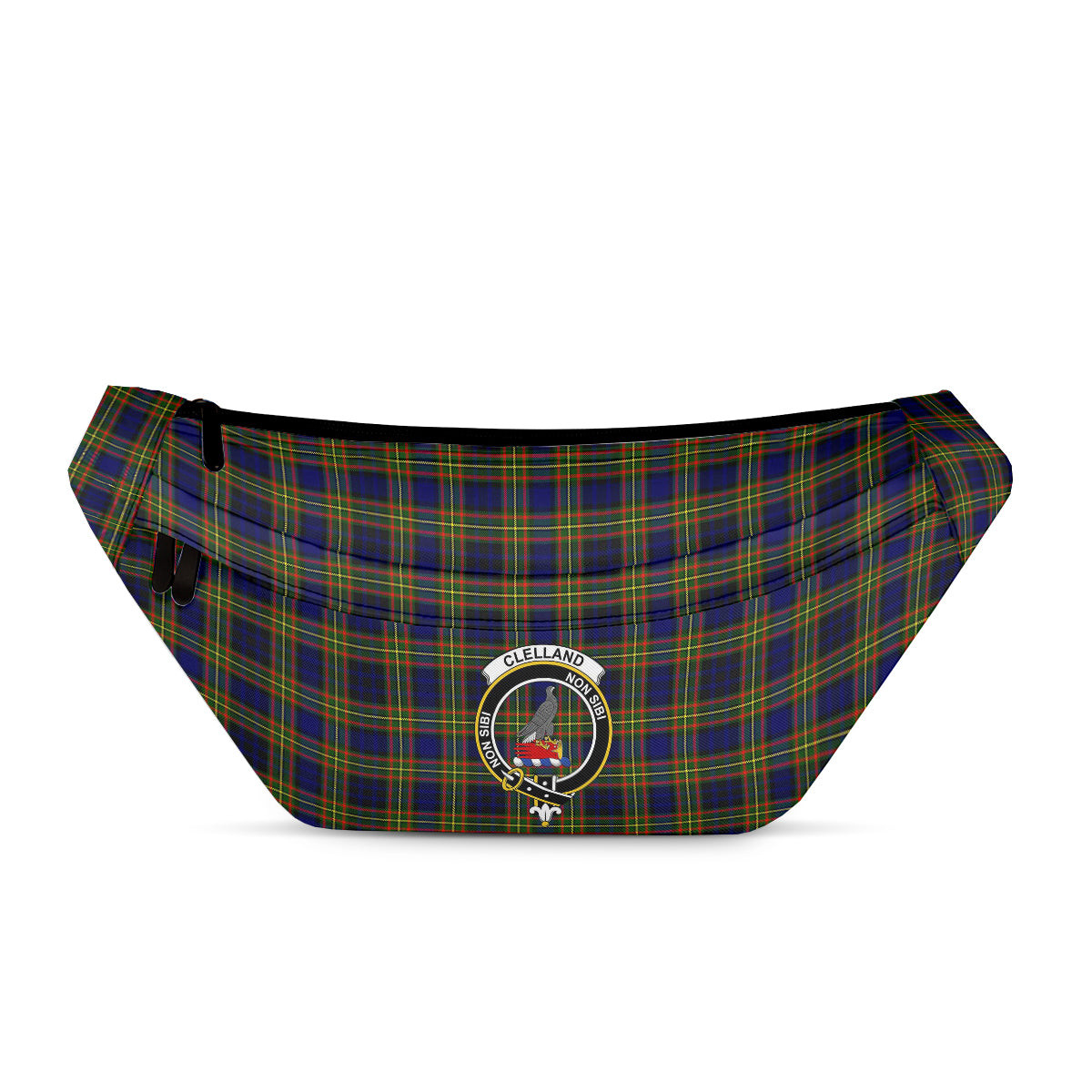 ScotsTee Shop Scottish Clelland Modern Clan Crest Tartan Fanny Pack Plaid Waist Bag