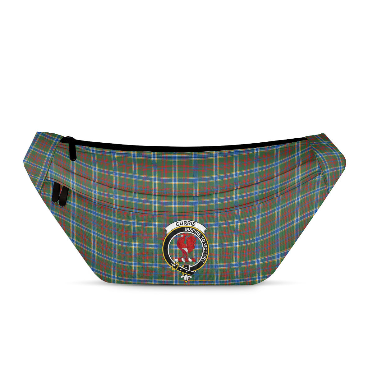 ScotsTee Shop Scottish Currie of Arran Modern Clan Crest Tartan Fanny Pack Plaid Waist Bag