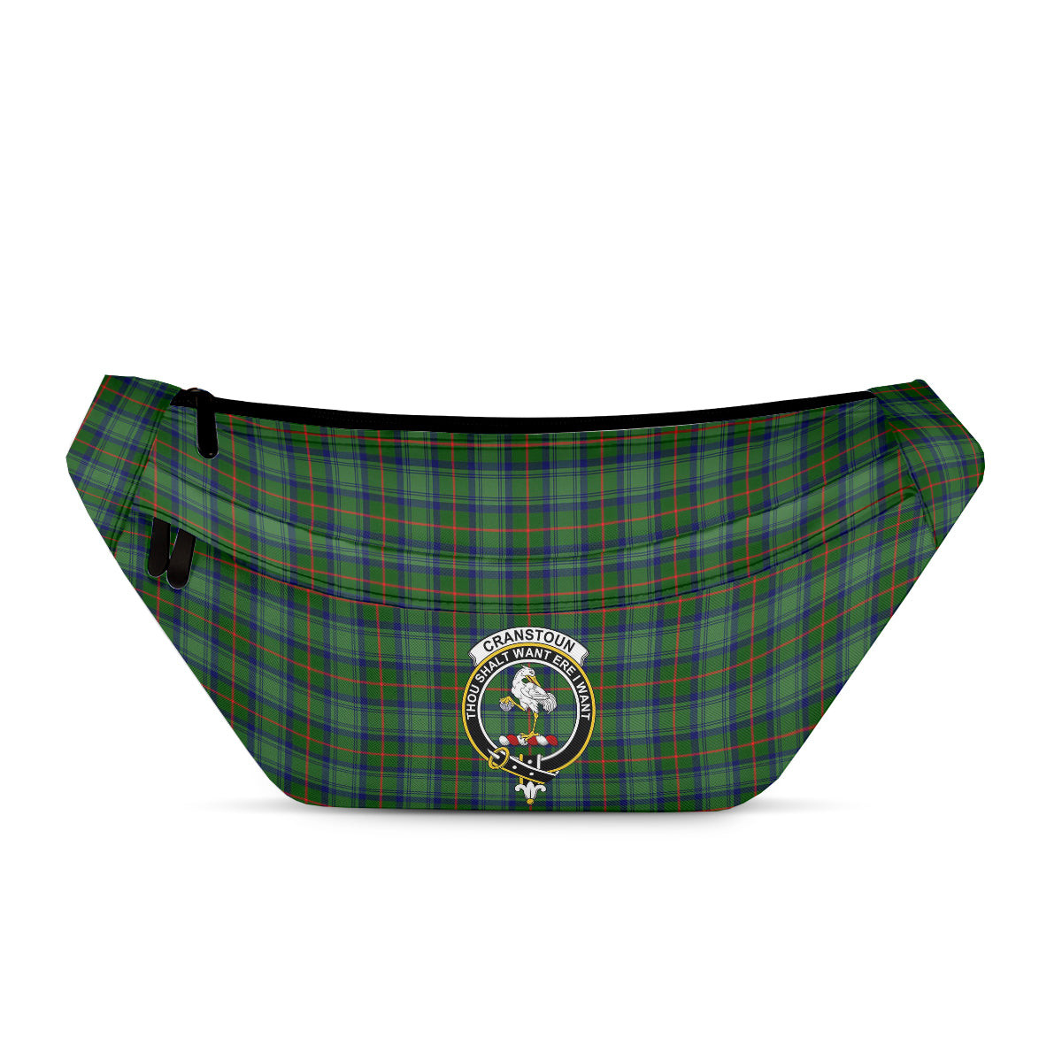 ScotsTee Shop Scottish Cranston Modern Clan Crest Tartan Fanny Pack Plaid Waist Bag