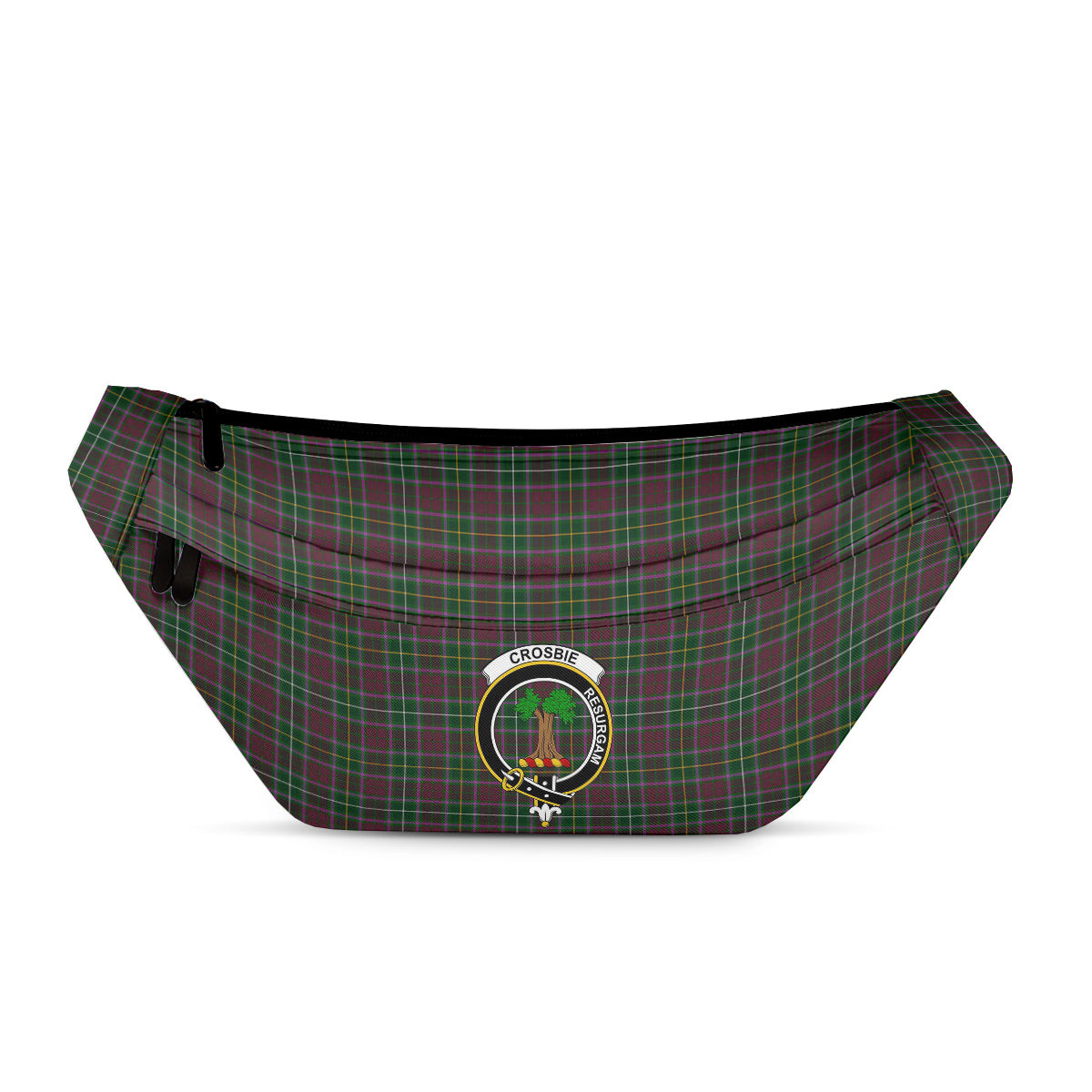 ScotsTee Shop Scottish Crosbie Clan Crest Tartan Fanny Pack Plaid Waist Bag
