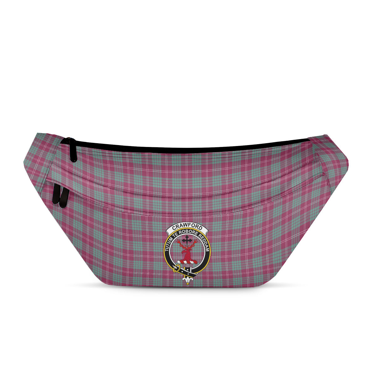 ScotsTee Shop Scottish Crawford Ancient Clan Crest Tartan Fanny Pack Plaid Waist Bag
