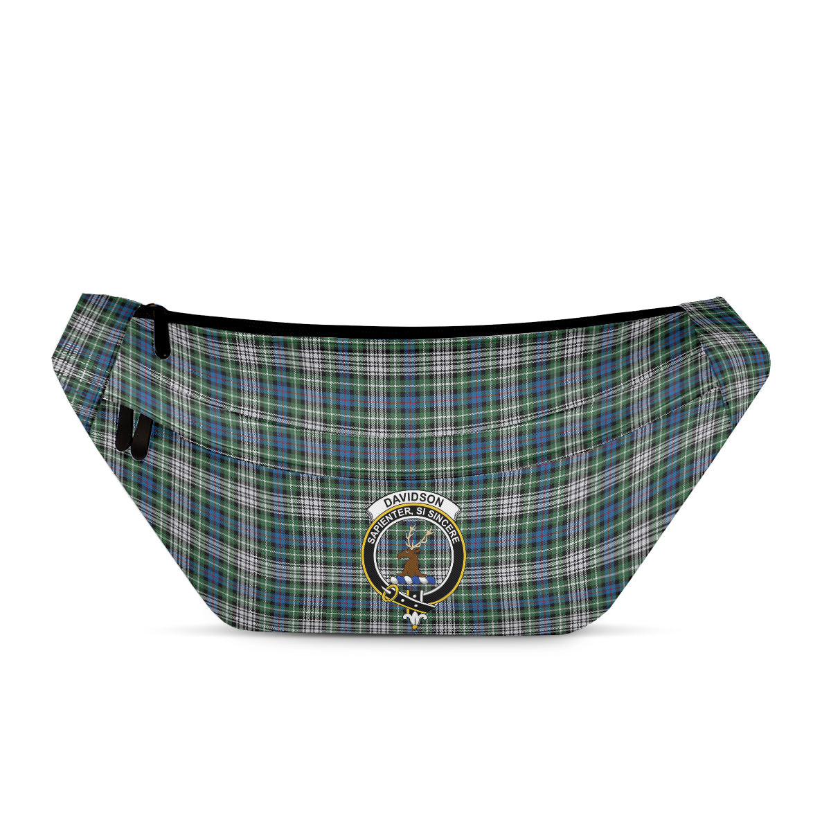 ScotsTee Shop Scottish Davidson of Tulloch Dress Ancient Clan Crest Tartan Fanny Pack Plaid Waist Bag
