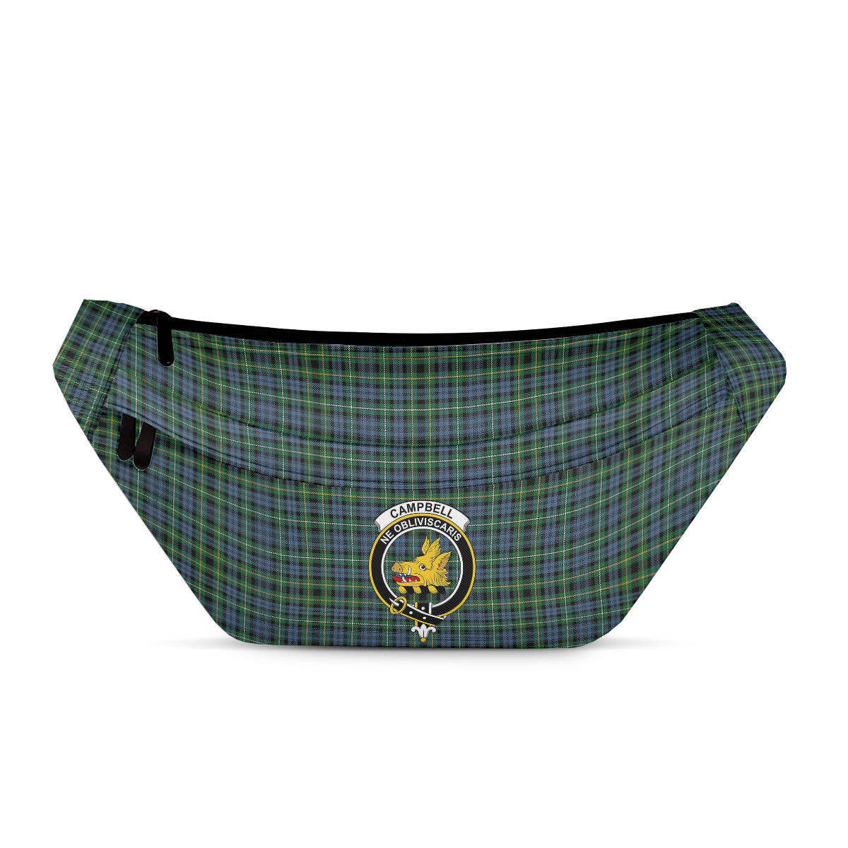 ScotsTee Shop Scottish Campbell of Argyll 1815 Ancient 2 Clan Crest Tartan Fanny Pack Plaid Waist Bag