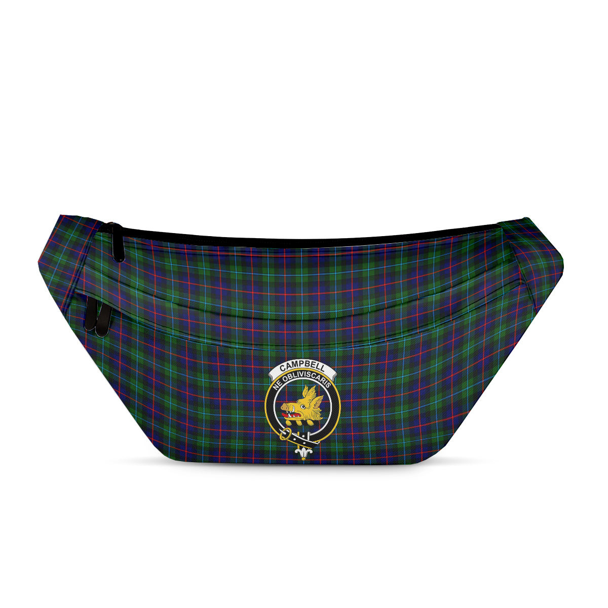 ScotsTee Shop Scottish Campbel of Cawdor Modern Clan Crest Tartan Fanny Pack Plaid Waist Bag