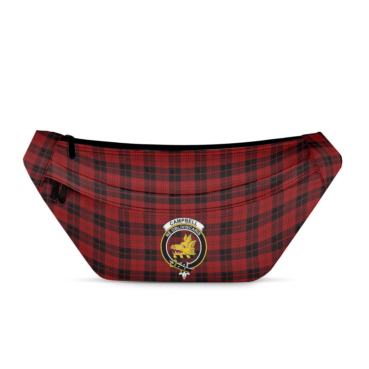 ScotsTee Shop Scottish Campbell of Armaddie Clan Crest Tartan Fanny Pack Plaid Waist Bag