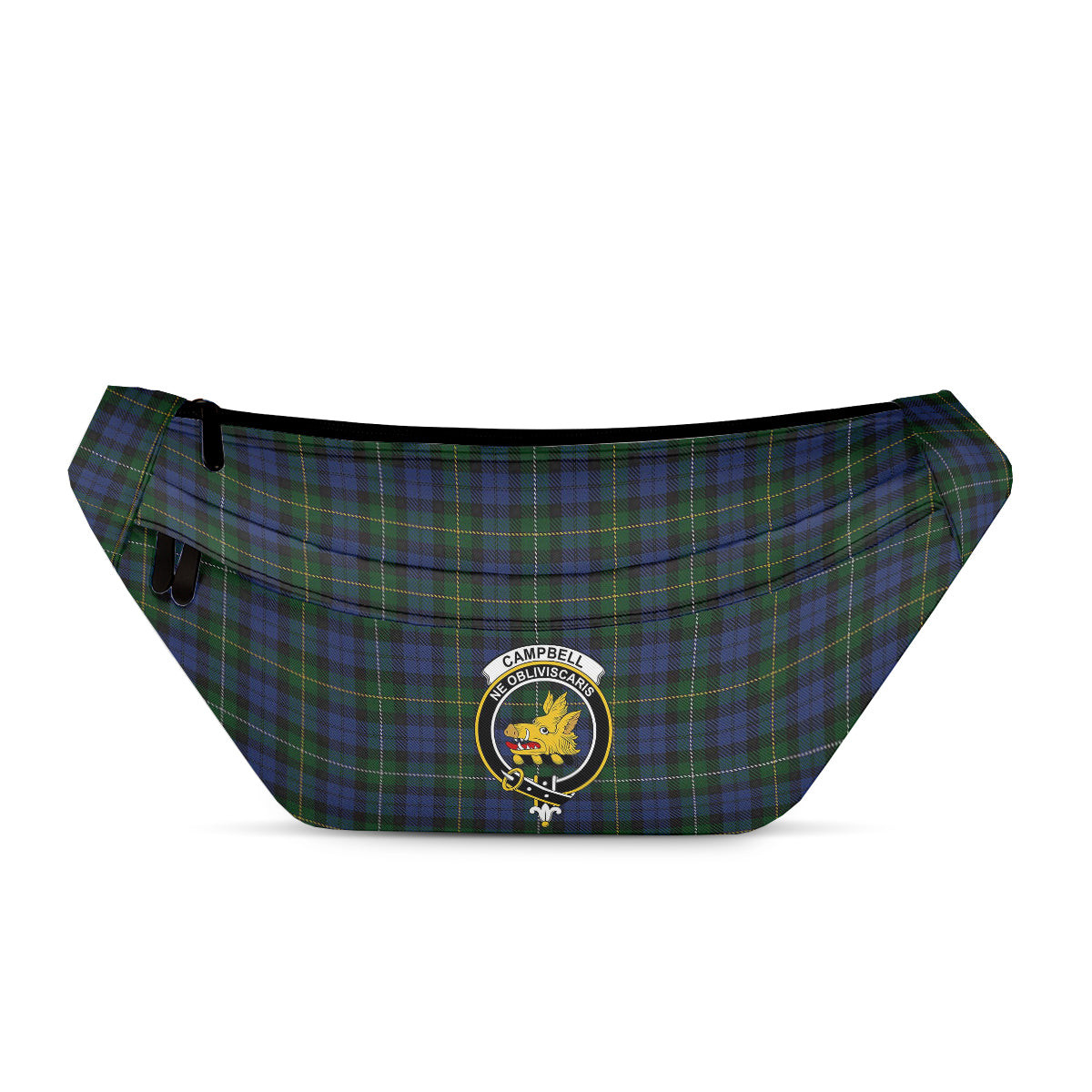 ScotsTee Shop Scottish Campbell of Loudoun Clan Crest Tartan Fanny Pack Plaid Waist Bag