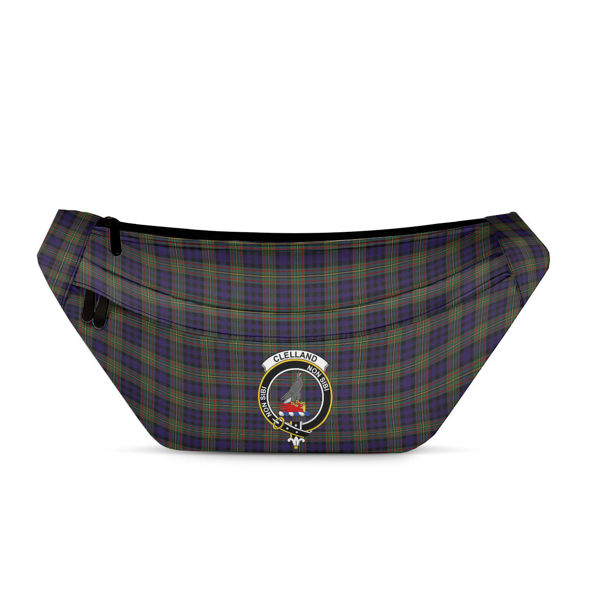 ScotsTee Shop Scottish Clelland SC Clan Crest Tartan Fanny Pack Plaid Waist Bag