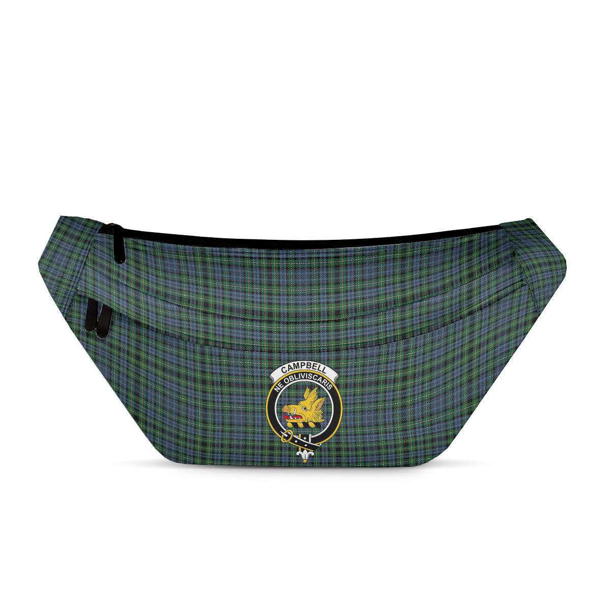 ScotsTee Shop Scottish Campbell of Argyll 1815 Ancient Clan Crest Tartan Fanny Pack Plaid Waist Bag