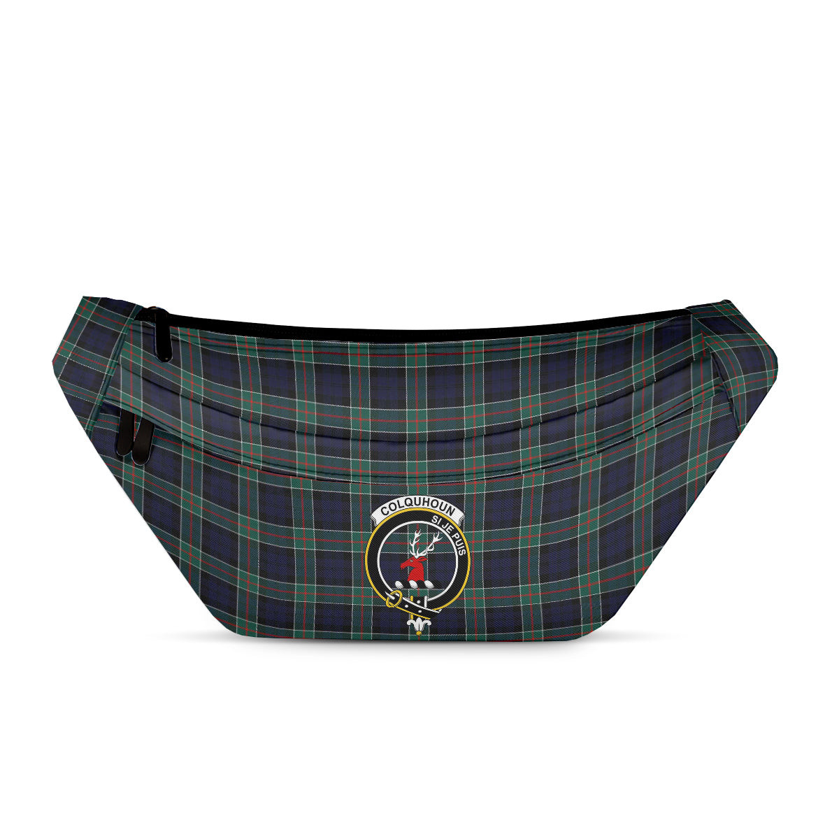 ScotsTee Shop Scottish Colquhoun Modern Clan Crest Tartan Fanny Pack Plaid Waist Bag