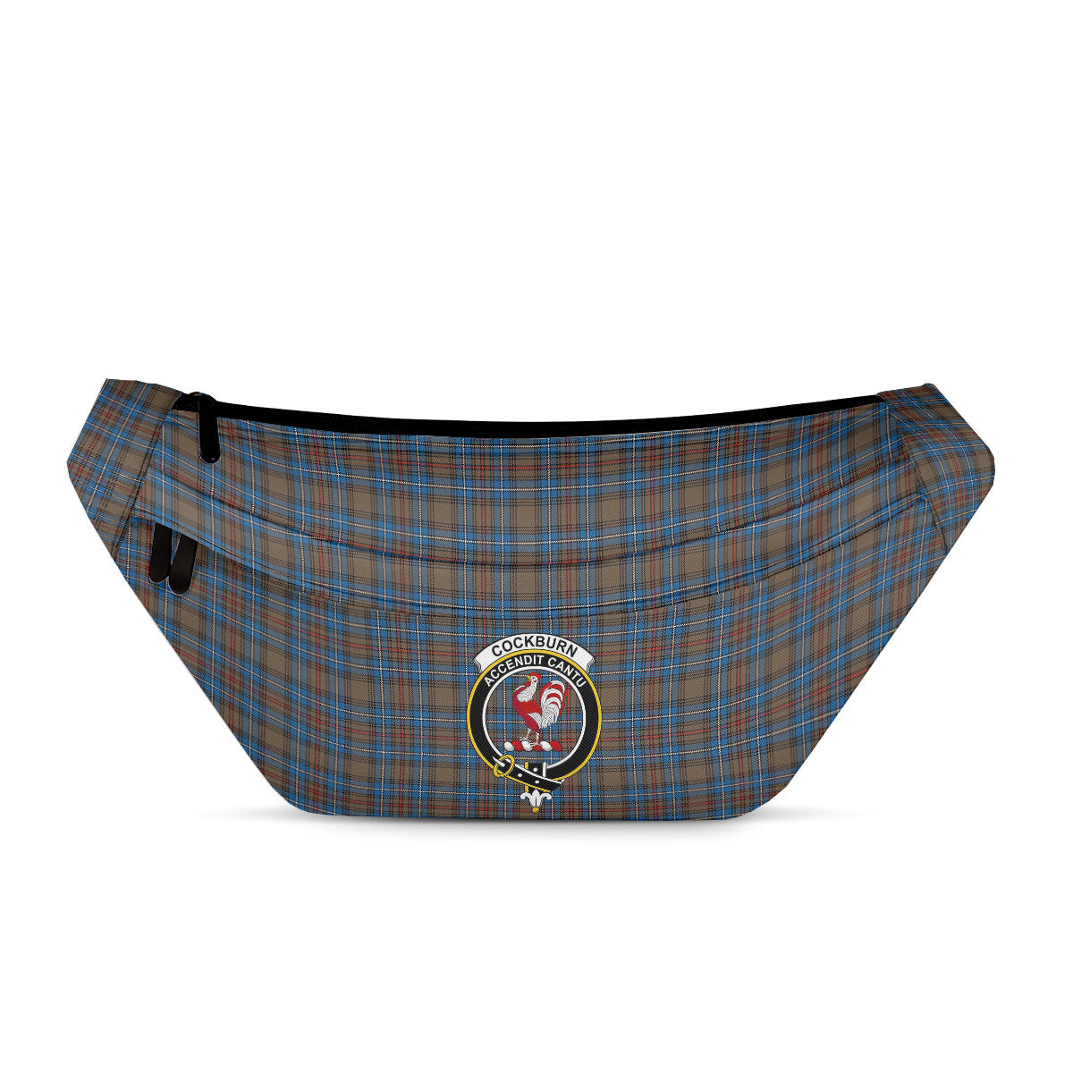 ScotsTee Shop Scottish Cockburn Brown Ancient Clan Crest Tartan Fanny Pack Plaid Waist Bag