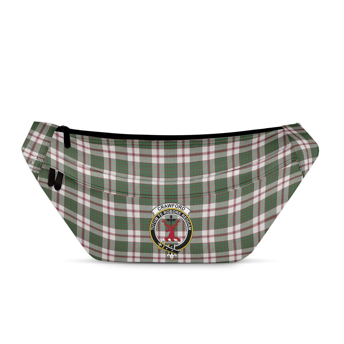 ScotsTee Shop Scottish Crawford Arisaid Dance Modern Clan Crest Tartan Fanny Pack Plaid Waist Bag